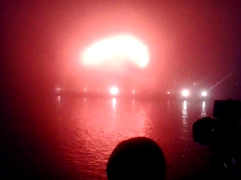 Pokaz fajerwerków na miejskim sylwestrze