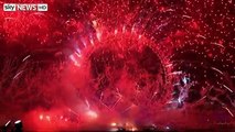 Happy New Year 2015 - London - Uk - England - Eye Ball - Amazing Fireworks
