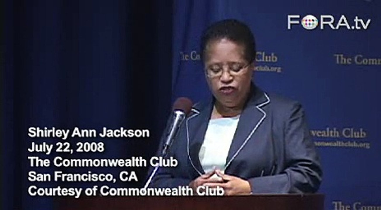 Dr. Shirley Ann Jackson: The Looming Talent Gap