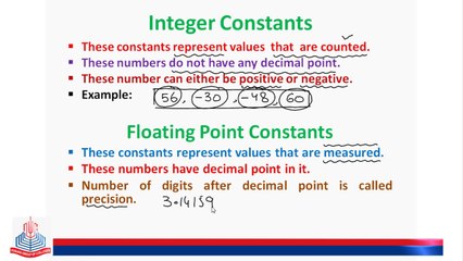 Constants & their types