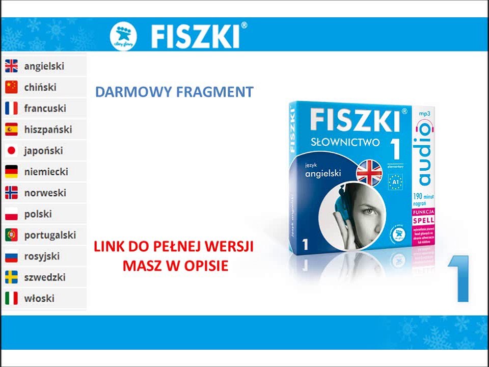 FISZKI - SŁOWNICTWO 1 - angielski (pliki mp3 do pobrania)