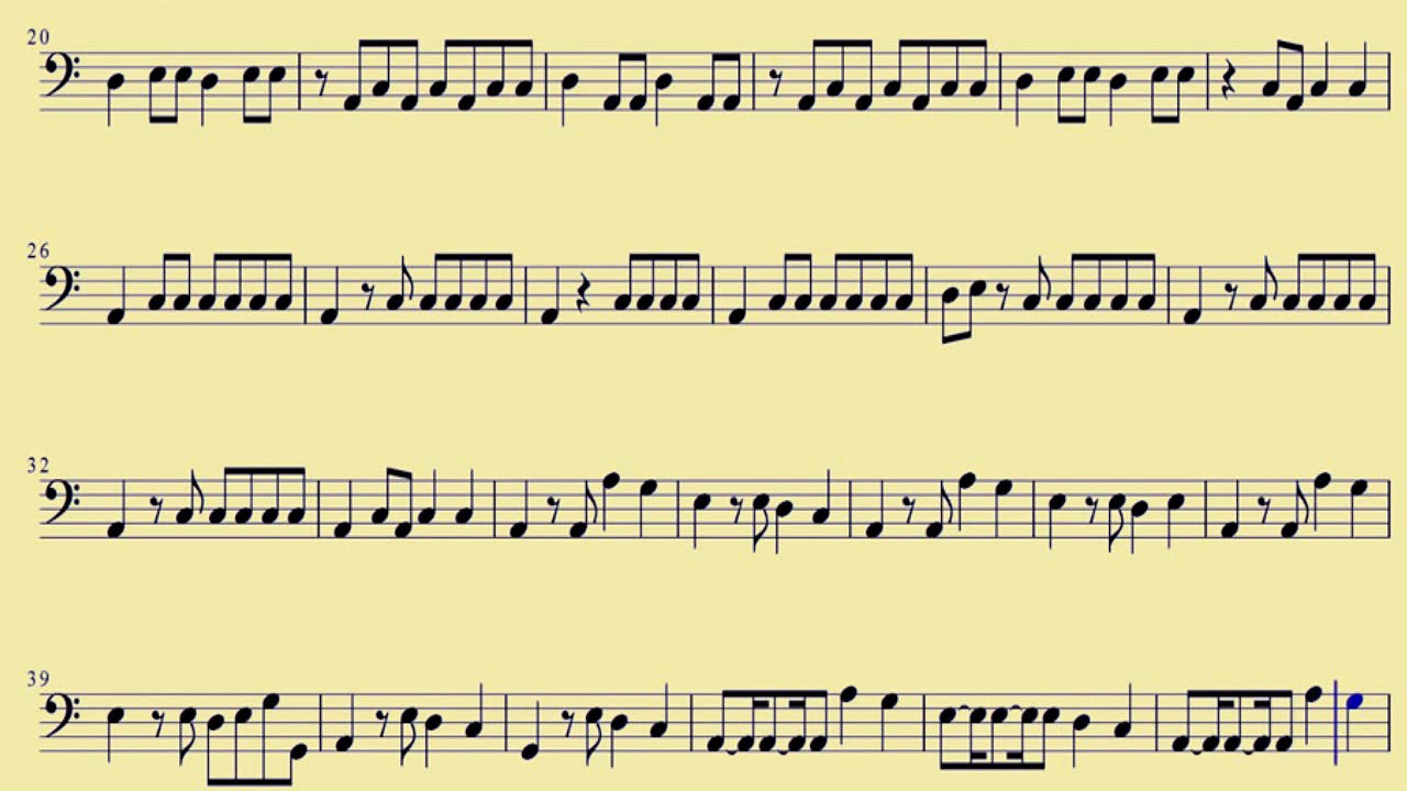 [ Bb Tuba ] Glad You Came - The Wanted - www.downloadsheetmusic.com.br