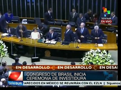 Por segunda vez, Dilma Rouseff toma protesta como presidenta de Brasil