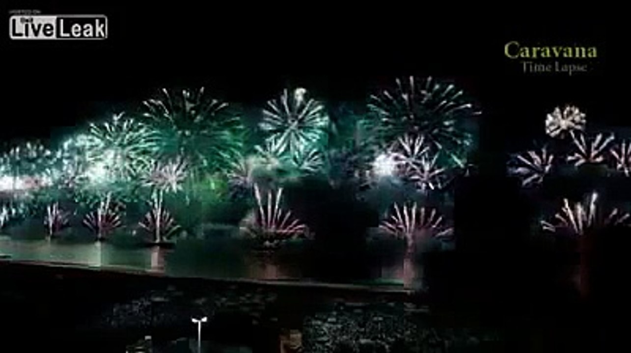 Rio De Janeiro, Brasil - 2015 New Years Fireworks Show