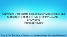 Aluminum Dart Shafts Striped Color Master Blue 2ba Medium 2