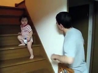 Baby Kid Fight in his own way with his Father