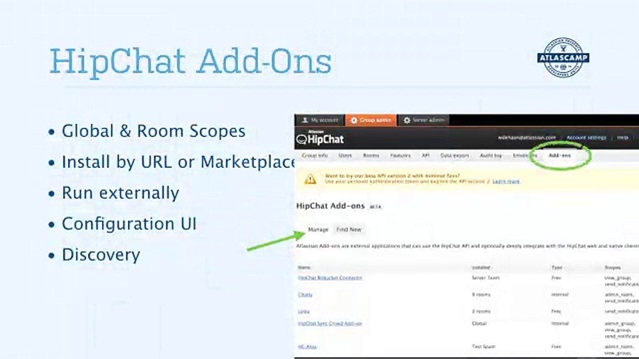 Installing HipChat Add-Ons