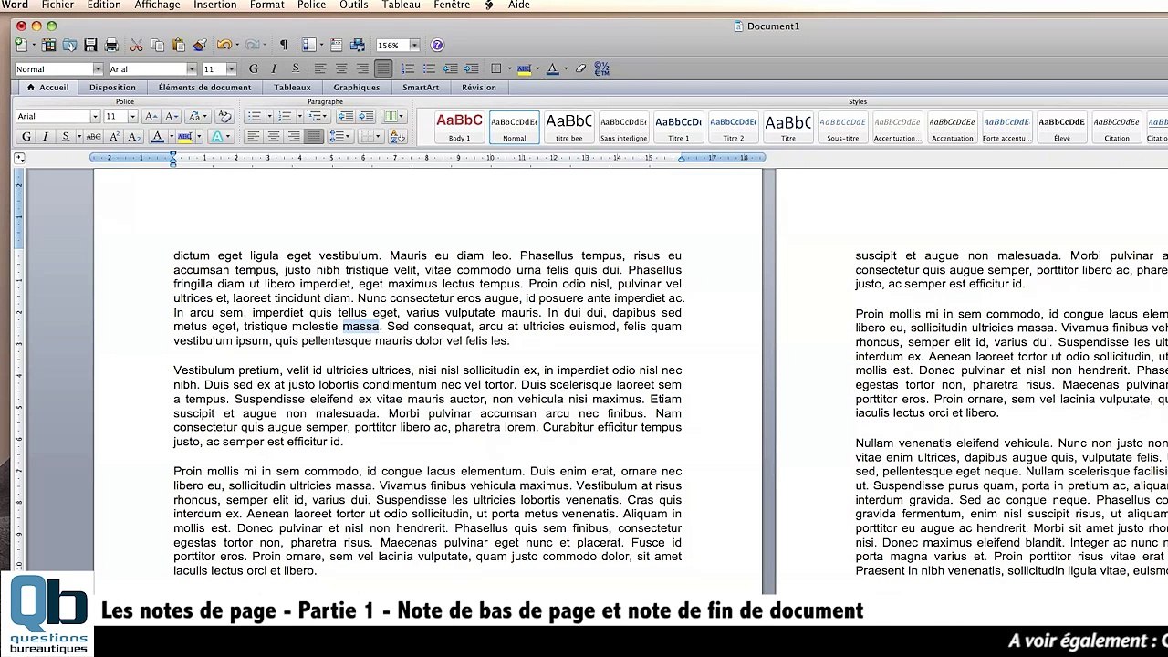 Comment insérer une note sous word - Vidéo Dailymotion