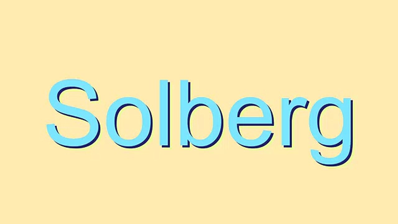 How to Pronounce Solberg