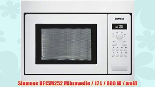 Siemens HF15M252 Mikrowelle / 17 L / 800 W / weiÃŸ