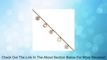 Stainless Steel Rose Gold-plated Flowers 10.5in Anklet Review