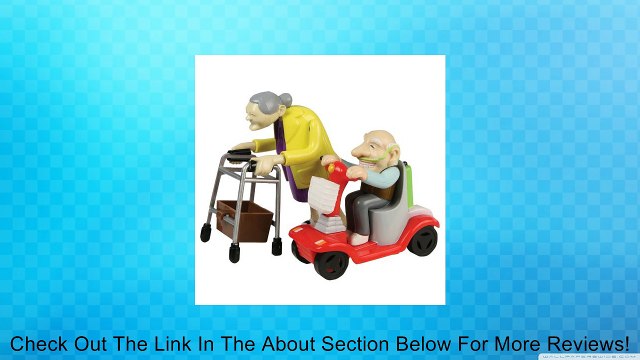 Racing Granny With Walker & Granddad on Scooter Wind Up Novelty Toys Review