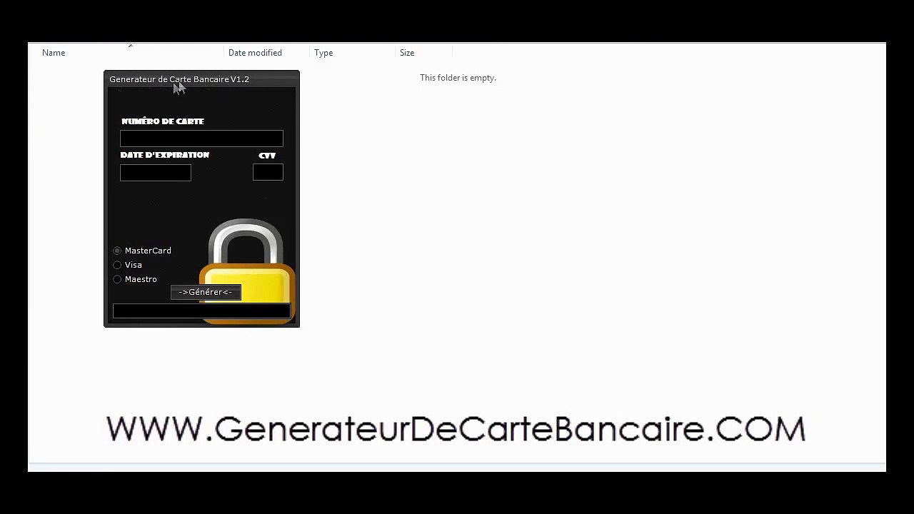 Générateur de Carte Bancaire 2014