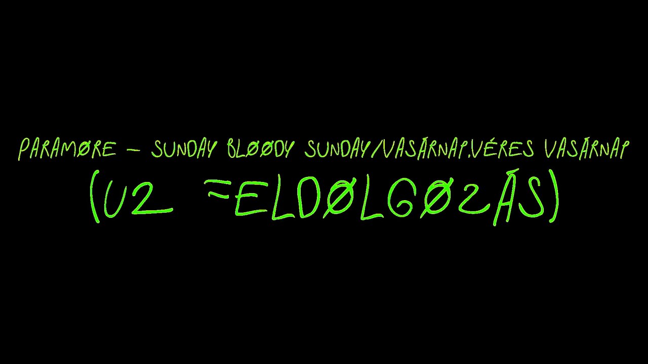 Paramore - Sunday Bloody Sunday/Vasárnap,Véres Vasárnap magyar felirattal