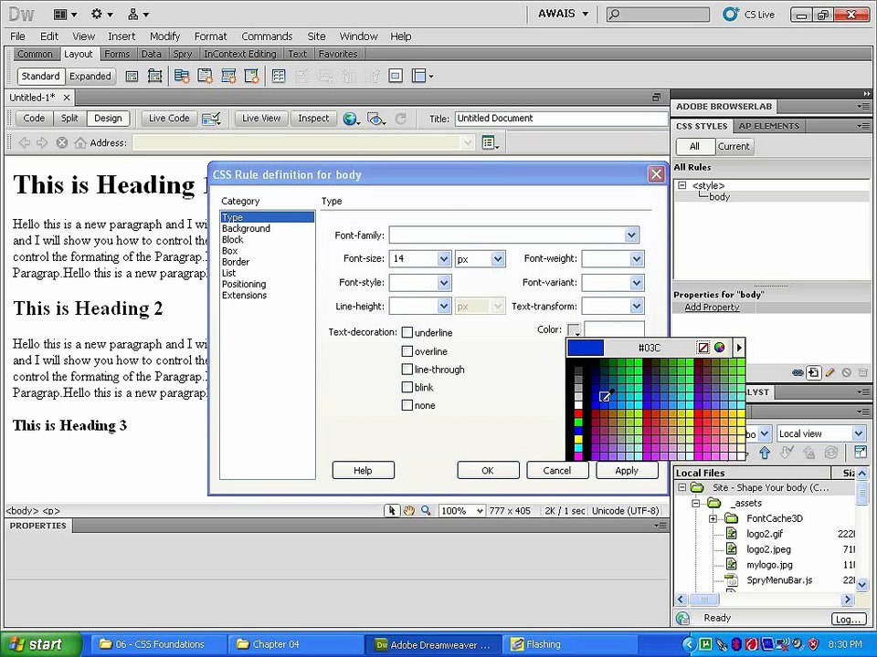 22-Creating New CSS - Web Designing in Urdu