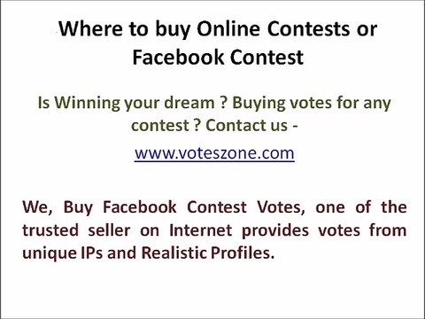 Where to Buy Votes for Facebook and Online Contests