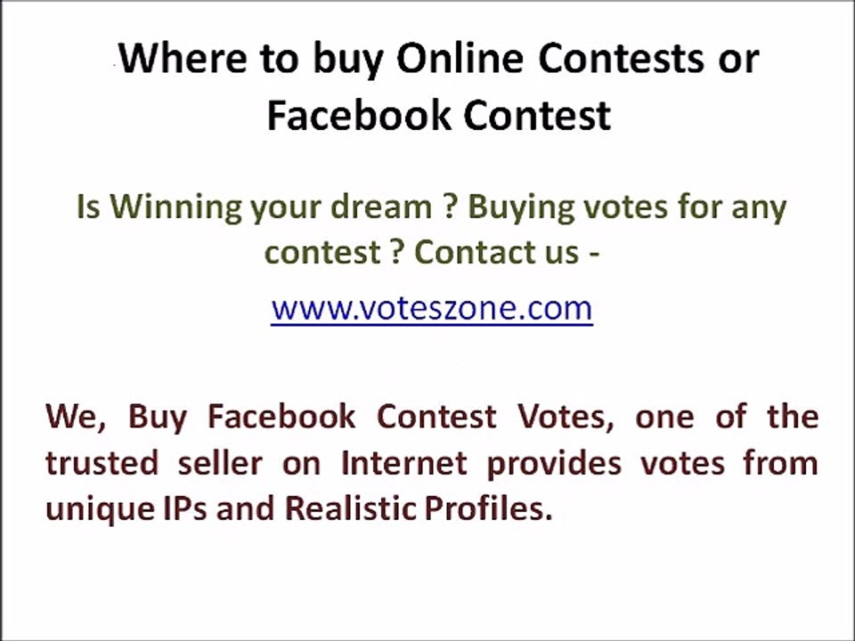Where to Buy Votes for Facebook and Online Contests