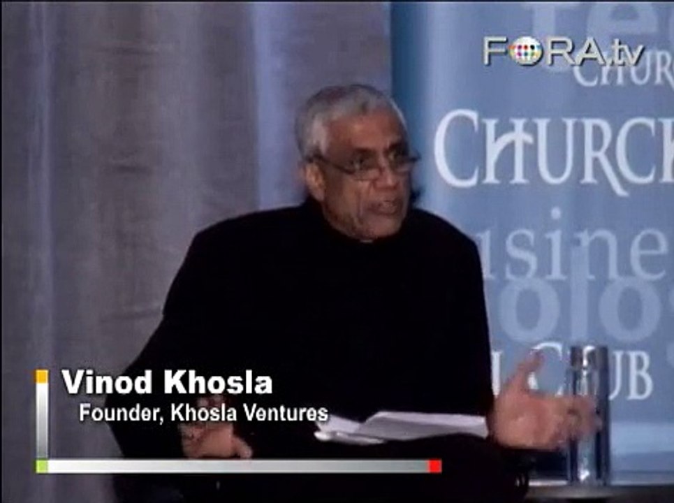 Vinod Khosla Says 'Maintech, Not Cleantech'