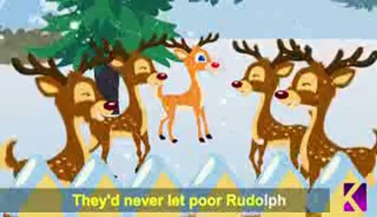 Rudolph The Red Nosed Reindeer | Nursery Rhyme With Lyrics
