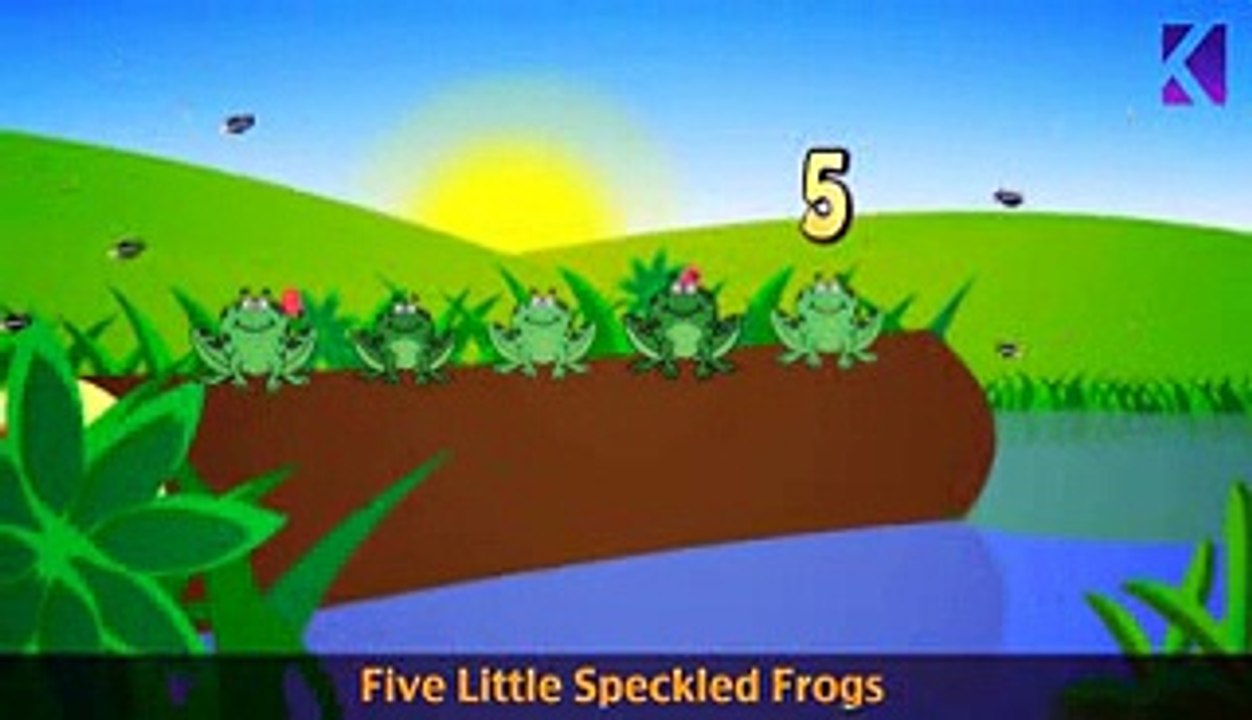 Five Little Speckled Frogs | Nursery Rhyme With Lyrics