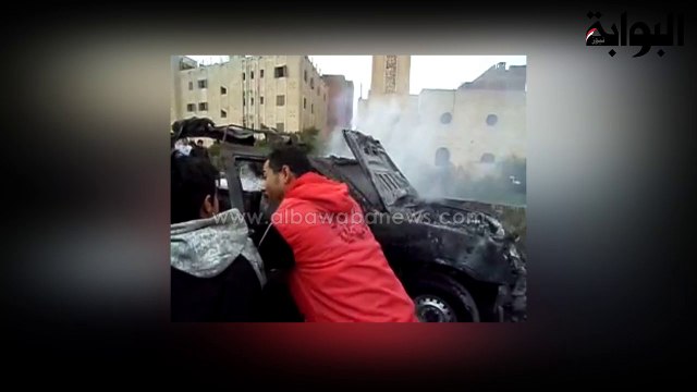 الحماية المدنية تسيطر علي حريق سيارة شرطة اعلي الطريق الدائري