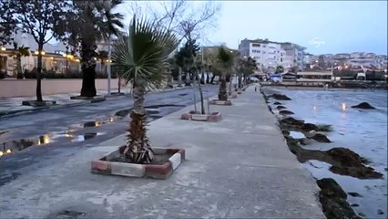 Silivri’de deniz çekilmesi