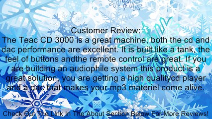 Teac CD-3000-S Super Audio CD Player with USB Input Review