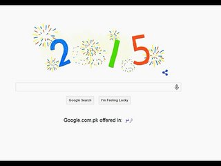 Google Doodle Happy New Year 2015