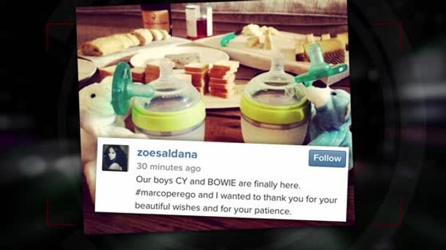 Zoe Saldana Reveals Names of Baby Twin Boys