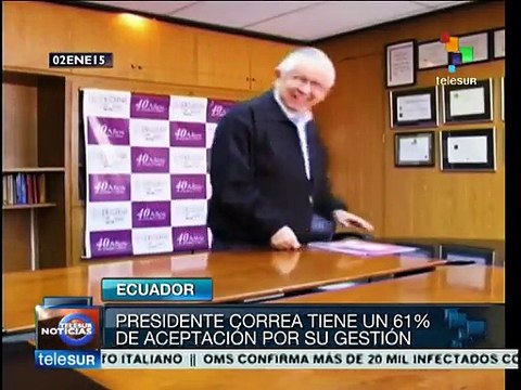 61% de los ecuatorianos aprueban gestión del presidente Rafael Correa