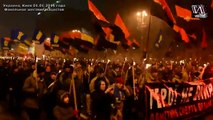 Украина, Киев 01.01.2015 г., Факельное шествие Нацистов!
