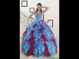 elegant red ruffles and beading dresses for quinceanera