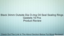 Black 34mm Outside Dia O-ring Oil Seal Sealing Rings Gaskets 10 Pcs Review
