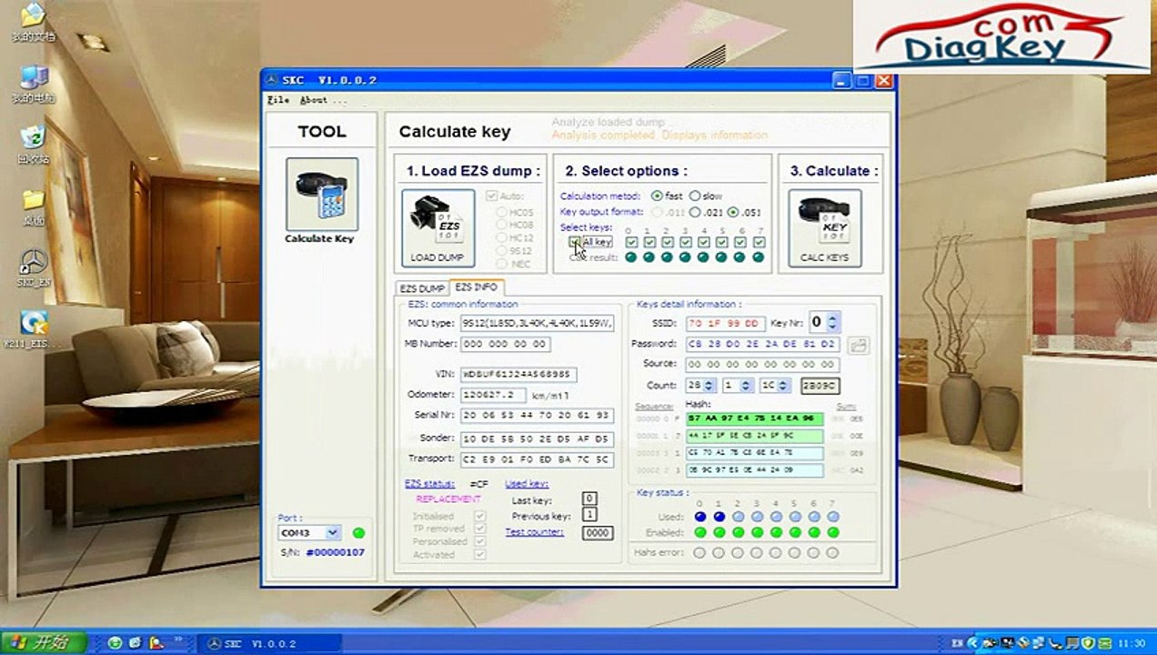 How to calculate key with AK500+ key programmer