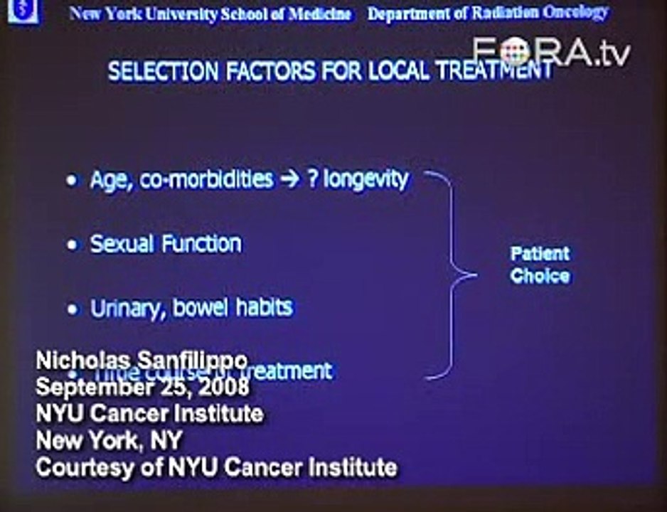 Behind the Scenes in Selecting Prostate Cancer Treatments
