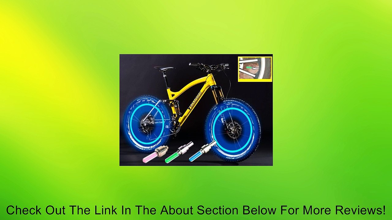 Abco Tech Led Flash Tyre Wheel Valve Cap Light For Car Bike Bicycle Motorbicycle Wheel Light Tire Light Blue-Green-Colorful 3 Pack Review