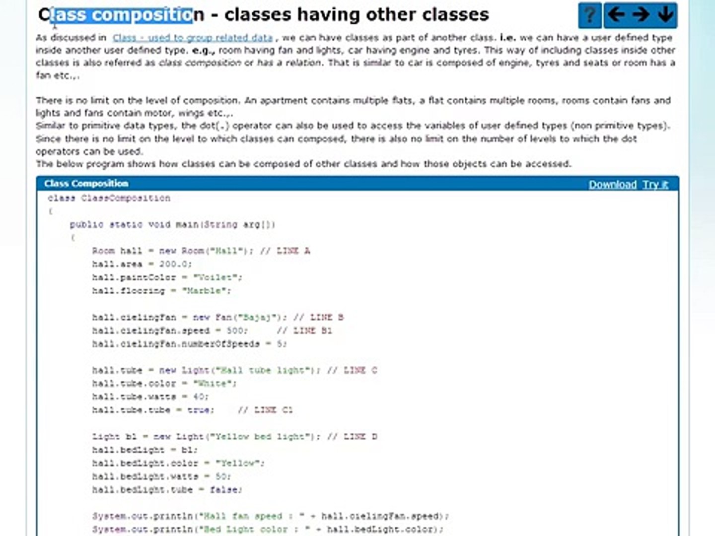 Class Composition - Java programming tutorial