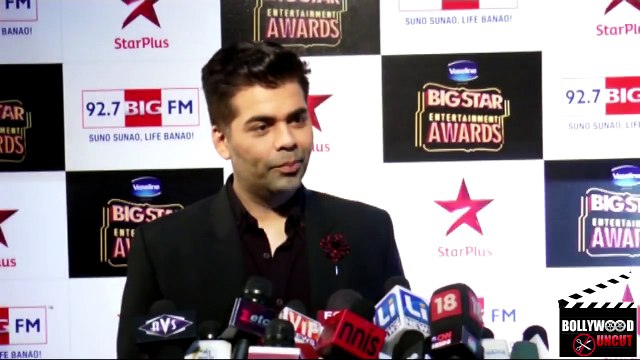 Karan Johar Makes FUN of MEDIA REPORTER @ Big Star Entertainment Awards