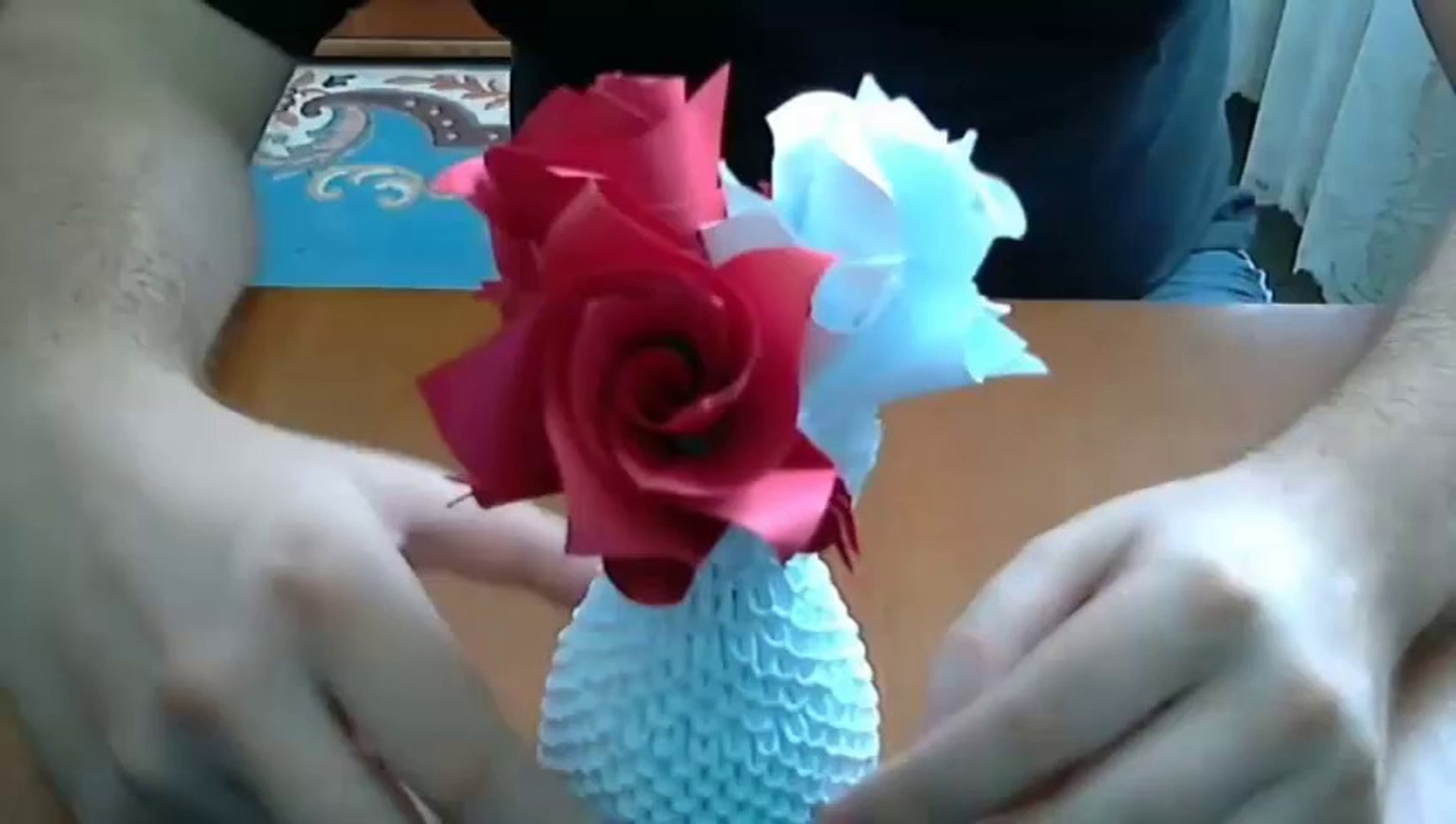 How To Make 3d Origami Vase Model1 Paart1