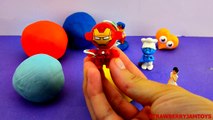 Peppa Pig Play Doh Cars 2 Iron Man Snow White Angry Birds Smurfs Surprise Eggs StrawberryJamToys
