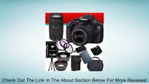 Canon EOS Rebel T3 12.2 MP CMOS Digital SLR with 18-55mm IS II Lens (Black)   Canon EF 75-300mm f/4-5.6 III Telephoto Zoom Lens   58mm 2x Telephoto lens   58mm Wide Angle Lens (4 Lens Kit!!!) W/32GB SDHC Memory   Extra LPE10 Battery/Charger   3 Piece Filt