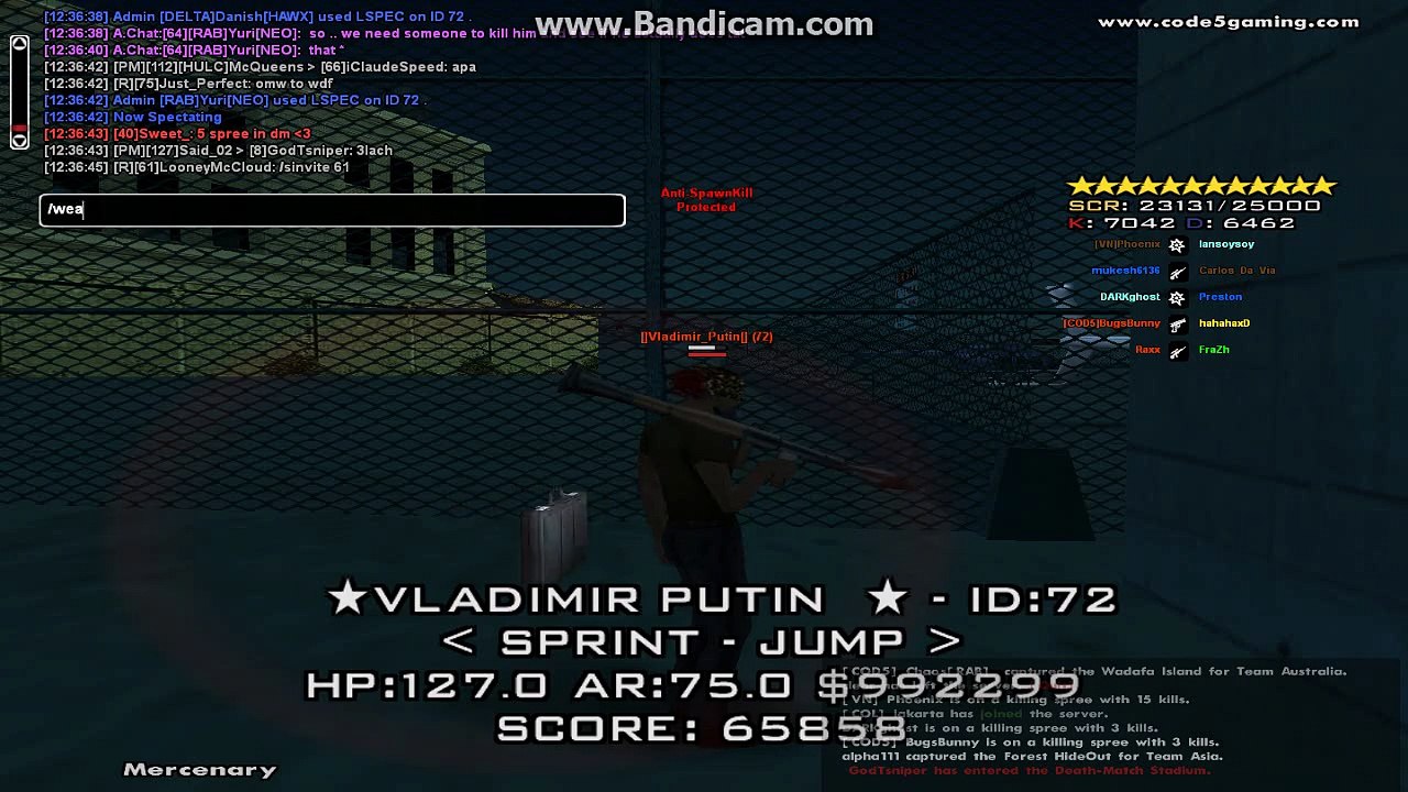 Vladimir_Putin - spawning weapons