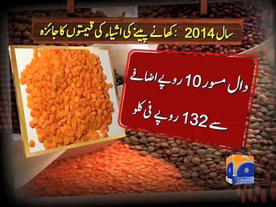 Geo News Headlines 3 January 2015_ Food Prices Review in 2014