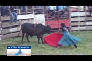 #Jaripeo #Salcajá  Un hombre vestido de mujer, demuestra sus habilidades para...