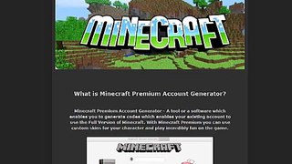 Minecraft Premium Account Generator - Tested and Working 2014