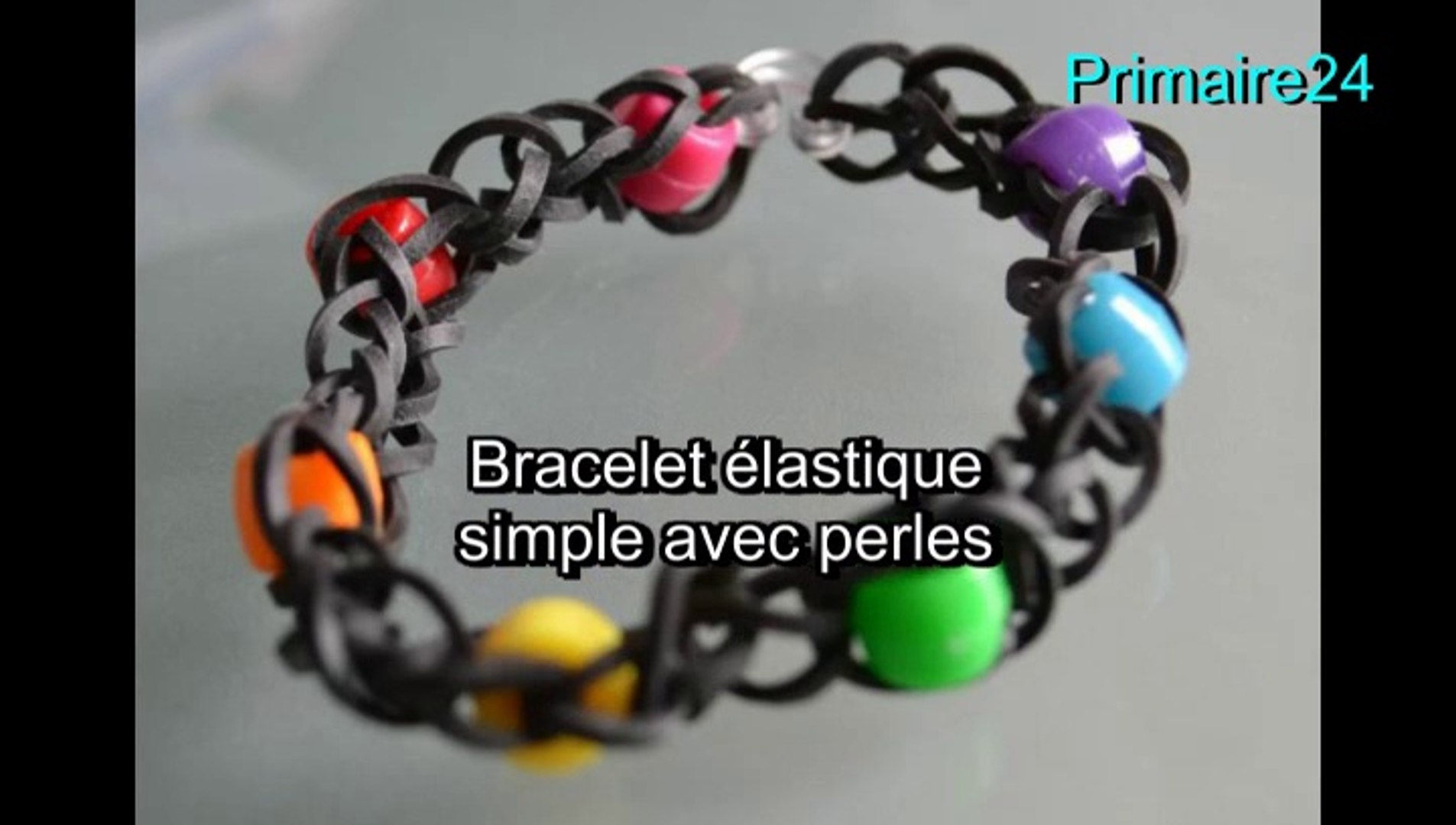 Tutoriel en français bracelet élastique avec perles Rainbow Loom DIY -  Vidéo Dailymotion