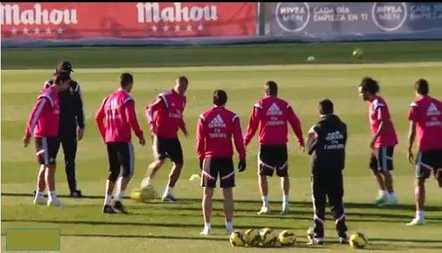 Cristiano Ronaldo discute con Pepe y Marcelo Entrenamiento Real Madrid
