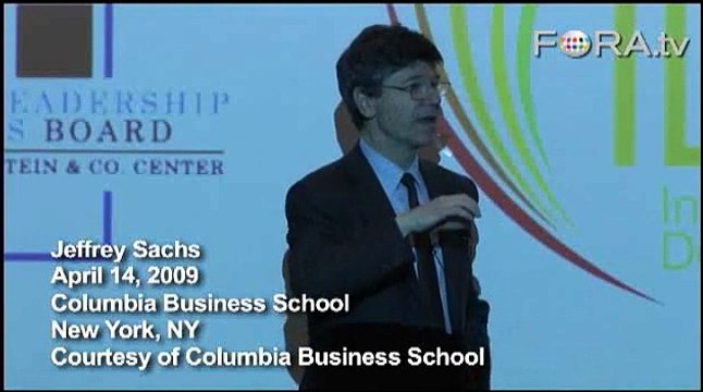 Jeffrey Sachs Blames Alan Greenspan for Economic Bubble