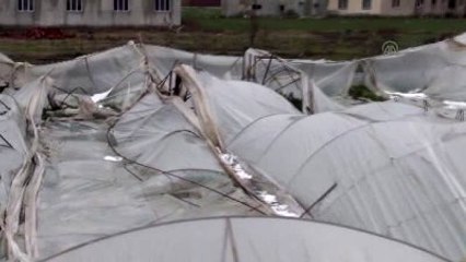 Kar Nedeniyle Seranın Tavanı Çöktü