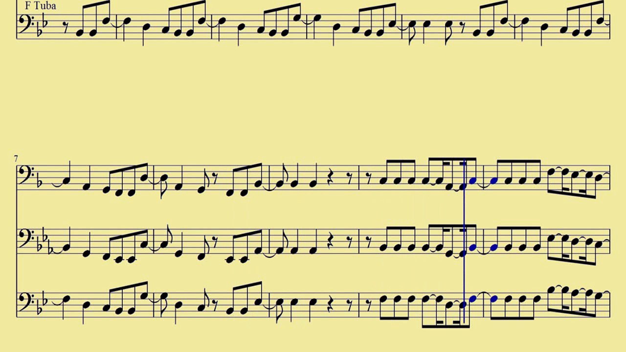 [ Bb, C, F Tuba ]  Demons - Imagine Dragons - www.downloadsheetmusic.com.br